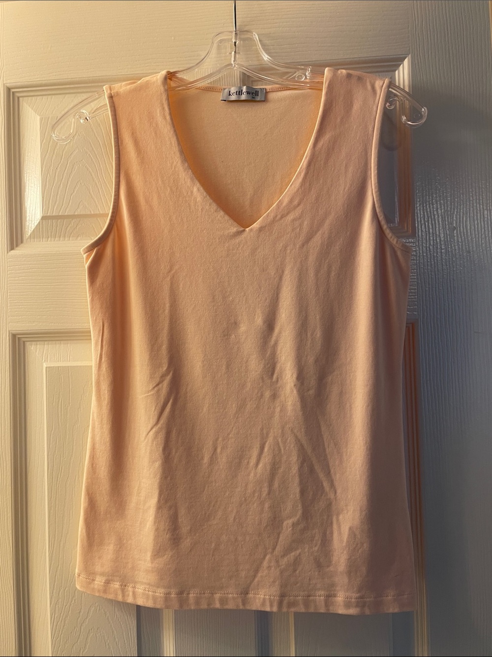 Kettlewell Peach V-Neck Sleeveless Top - Women's